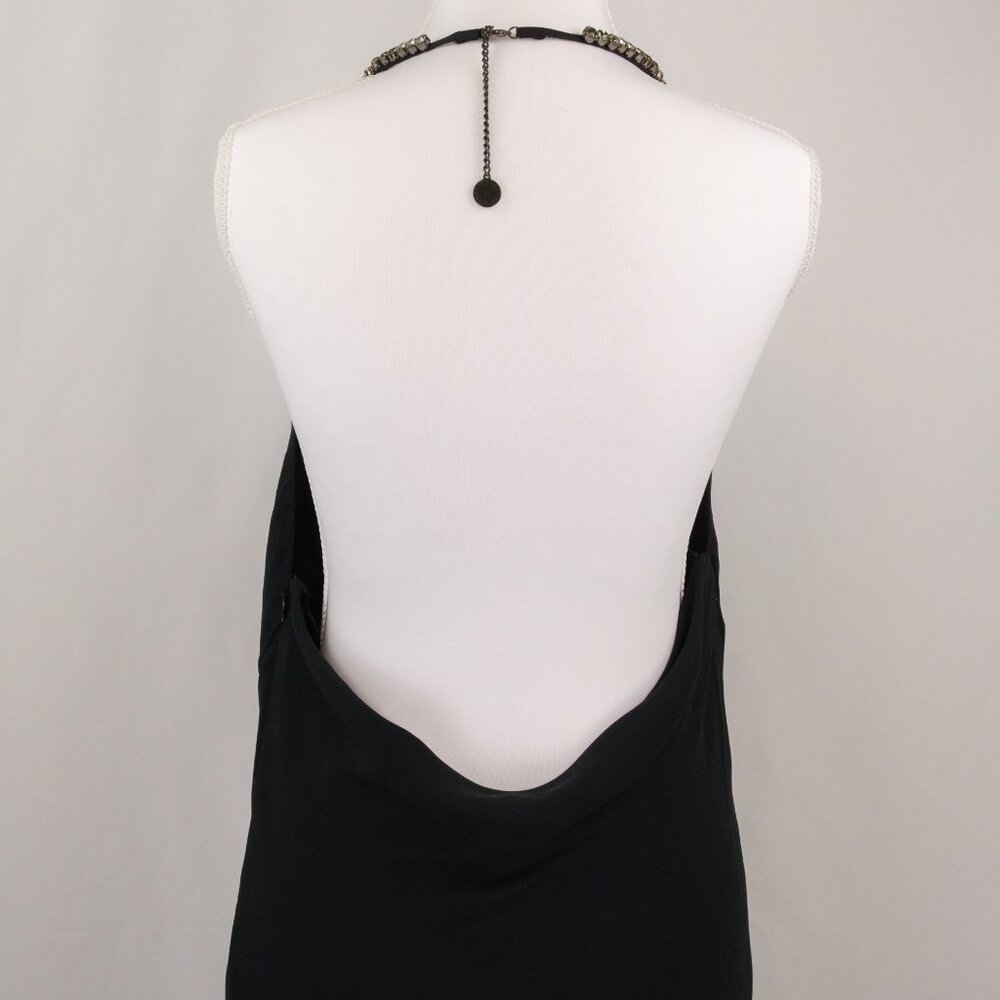Stella McCartney Plunge Crystal Halterneck Floor-Length Maxi Dress, Black, IT 40 - Picture 8 of 13